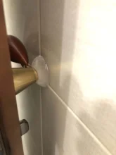 Tope de puerta de silicona redondo antigolpes, Protector creativo de manija de puerta, 4 Uds./6 uds./caja