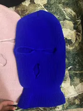 Máscara de esquí de cara cubierta invierno Balaclava máscara de cara completa para deportes de invierno al aire libre CS invierno tres 3 Agujero Pasamontañas de punto sombrero