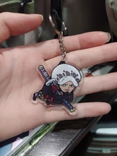 LLavero de una pieza con colgante acrílico de doble cara, accesorios de Anime, llavero de dibujos animados, 2019