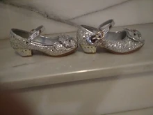Zapatos de cuero, de tacón alto y de la princesa Elsa para niñas, sandalias para niños, sandalias de fiesta, calzado para niñas, tallas 24-36