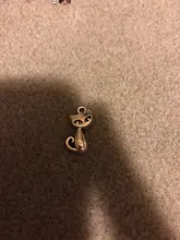 20 piezas, colgantes de 17x9mm, colgantes con dijes de gato para hacer joyas, colgantes de zorro de Color plata antiguo