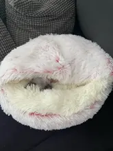 Cama de felpa redonda para mascotas nido de gato semicerrado para Comodidad para dormir profunda en invierno, cama para gatos, pequeña esterilla, cesta, perrera suave, novedad