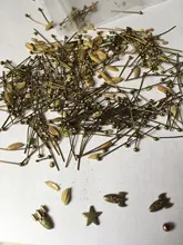 Alfileres de cabeza de oro/plata/rodio/bronce para joyería, agujas para manualidades, 200pcs20-50mm