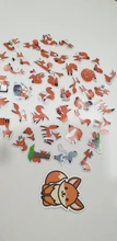 40 unids/lote divertido pequeño zorro DIY decorativo papel de etiqueta engomada del teléfono del ordenador portátil del coche álbum diario mochila niños pegatinas