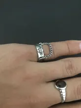 Foxanry-anillos de plata de ley 925 para mujer, cadena creativa de moda, borla, Planeta, Vintage, Punk, joyería para fiesta, regalos