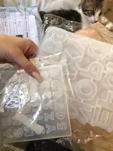 Ornament Keychain Silica-Gel Resin Mould Alphabet Number-Molds Casting-Tools Epoxy DIY