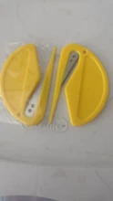 2 unids/set Mini abrecartas de plástico abrelatas de correo Sharp cortador de papeles de seguridad