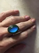 Anillo de cristal con cambio de Color según estado de ánimo, joyería de cristal con cambio de Color según estado de ánimo, anillos de temperatura, sensibilidad, estado de ánimo, regalos de tamaño ajustable, suministros para fiestas y eventos, 2016