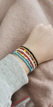 HangZhi 2020 nuevo 7 unids/set moda Simple Multicolor Boho elástico semillas cuentas pulseras para las mujeres joyería de la personalidad