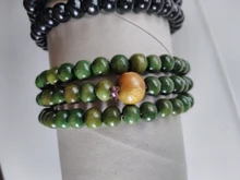 Pulseras de madera de sándalo Natural para hombres y mujeres, brazaletes con cuentas de ébano negro, nudo de oración de madera budista, 9 estilos, 6mm