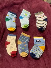 Calcetines náuticos antideslizantes de algodón para niños, calcetín de corte bajo para chico, con empuñaduras de goma, para las cuatro estaciones, de 0 a 6 años, 6 par/lote