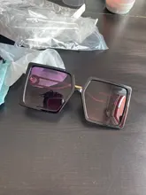GISAEV-Gafas de sol de gran tamaño con marco cuadrado para conducción, lentes clásicas con forma de letras D de moda populares con protección contra los rayos UV