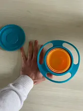 Tazón universal tipo Gyro a prueba de derrames para niños, plato giratorio infantil con diseño, práctico con rotación de 360 grados, platos de alimentación sólidos