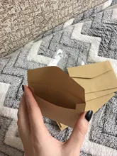 (10 unids/lote) sobres de papel Kraft clásico de 7*10cm, Mini sobres de tarjeta de felicitación, tarjeta de membresía