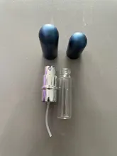 Botella pulverizadora de Perfume portátil, 5ml, 6ml, botella de vidrio rellenable, envases cosméticos vacíos, atomizador de Perfume de aluminio de viaje, 1 ud.