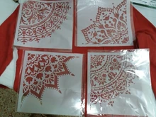 Rueda circular de Mandala 1/4 de 20x20cm, plantilla para pintura, libro de recortes colorear, plantilla decorativa de álbum en relieve