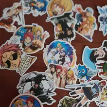 10/30/50 unids/pack de cola de hadas japonés pegatinas de Anime para nevera coche casco DIY caja de regalo bicicleta guitarra portátil Skate maletero