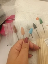 HYTOOS 6 unids/set del clavo de silicona brocas 3/32 Rotary Burr manicura Bits accesorios de taladro Dental y pedicura herramientas de pulido