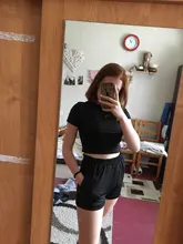 2 piezas de mujer verano o-Cuello Top corto Casual 2020 mujeres ropa chándal bolsillos sueltos pantalones cortos de dos piezas
