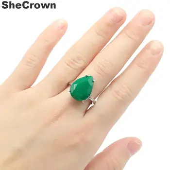 18x13mm SheCrown Hot Sell Water Drop Shape 18x13mm Real Green Emerald Gift For Ladies Silver Rings
18x13mm SheCrown Hot Sell Water Drop Shape 18x13mm Real Green Emerald Gift For Ladies Silver Rings