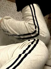 QWEEK-pantalones de chándal para correr para mujer, Pantalón deportivo holgado de estilo coreano, Harajuku, de gran tamaño, informal, Joker