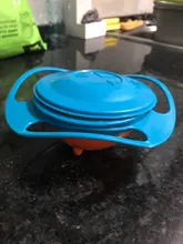 Tazón universal tipo Gyro a prueba de derrames para niños, plato giratorio infantil con diseño, práctico con rotación de 360 grados, platos de alimentación sólidos
