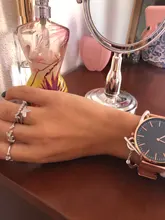 Reloj sencillo de lujo para mujer, pulsera de cuarzo analógica con correa de acero inoxidable, color rosa dorado