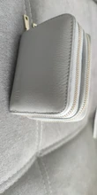 Monederos multifuncionales para mujer, carteras de piel auténtica RFID con cremallera segura, tarjetero
