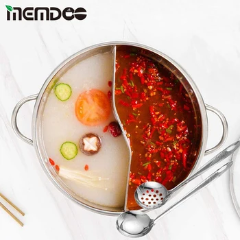 MEMDOO Cooking Pot Stainless Steel Single-Layer Cooking Pot 30cm Double Ear Duck Mandarin Fondue Hot Pot Cooking Pot
MEMDOO Cooking Pot Stainless Steel Single-Layer Cooking Pot 30cm Double Ear Duck Mandarin Fondue Hot Pot Cooking Pot