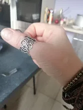 Anillos étnicos bohemios de plata para mujer, círculo grande para Boda nupcial, anillos abiertos para dedos Vintage, regalos de navidad