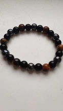 De moda 10mm brazaletes ojo de tigre de los hombres hematita Pulsera Energy Balance obsidiana joyas para cuidado de la salud para el regalo de las mujeres Pulsera Hombre
