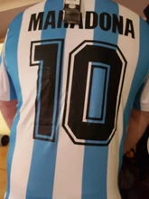 Maradona-Camiseta Vintage para hombre, Retro Azul, color blanco, 1986