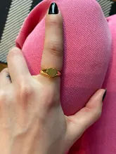 Corazón anillos para las mujeres de acero inoxidable oro forma de corazón anillo de bodas anillos de joyería de moda regalo de aniversario Bijoux Femme