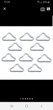 10 Uds. Anillos triangulares de Metal y acero inoxidable con hebilla de 1,5 , anillos en forma de V, correas de colchoneta de trampolín, piezas de repuesto, suministros de reparación