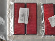 Lámina reflectiva para coche, motocicleta, camión, pegatina de plástico rojo para advertencia de seguridad 87*32*11mm, 4x