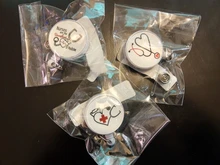 Insignia retráctil de alta calidad Unisex, nuevo diseño, Clip de carrete, diseño de mármol cielo estrellado, Tarjeta De Nombre IC, BadgeHolder, 2020