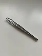 1 Uds cejas pinzas para vello profesional eliminación de vello de cejas pinzas de punta plana de herramienta de acero inoxidable conveniente pequeño No óxido