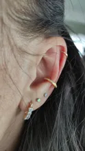 ROXI-pendientes de plata de ley 925 con Clip para mujer, pendientes no perforados, con formas geométricas C