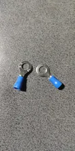 10-100 unids/set RV2 terminales aisladas de anillo azul Cable Conectores eléctricos de crimpado 16-14 AWG Kit M3/M4/M5/M6/M8