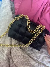 Bolso cruzado pequeño con cadena tejida para mujer, bolso de hombro de cuero de Pu de calidad de lujo, Diseño de tendencia, 2021