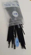 53 unids/lote 0,38mm borrable lavable Pen recarga varilla para manejar azul/negro tinta pluma de Gel para escuela materiales de escritura para oficina papelería