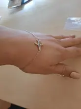 Pulsera de avión chapada en plata para mujer, Avión de circón, pulsera de cadena ajustable, joyería de lujo, regalo para niña