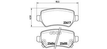 Brake pads disc rear. Chevrolet Astra hatchback 09/98-12/11 / Chevrolet Astra saloon 01/9 Brembo art. p59038
Brake pads disc rear. Chevrolet Astra hatchback 09/98-12/11 / Chevrolet Astra saloon 01/9 Brembo art. p59038