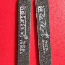 10 unids/lote negro de madera lijado archivos esmalte de uñas pulido bloques de 240/320 granos de uñas de tiras de doble cara para manicura