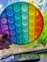 Juguete sensorial de chico de burbuja para adultos, juguete antiestrés para aliviar el estrés, descompresión, suave, apretar la sobremesa, regalo