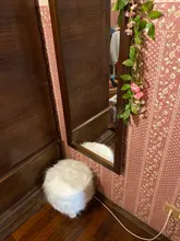 Muebles de felpa para bebé, sofá, silla, reposapiés otomano, lana Artificial, piel de oveja suave, taburete, futón, hogar, sala de estar