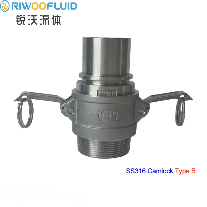 RIWOOFLUID Casting 1 Inch Stainless Steel SS316 Male Thread Type B Cam and Groove Couplings
RIWOOFLUID Casting 1 Inch Stainless Steel SS316 Male Thread Type B Cam and Groove Couplings