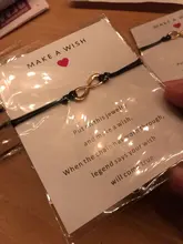 Charmsmic-Pulseras de la amistad de Color plata Vintage para amantes, brazaletes hechos A mano con tarjeta de deseos, venta al por mayor