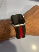 Correa Scrunchie para Apple watch, banda de nailon elástico ajustable de 44mm, 40mm, 38mm y 42mm, serie iWatch 3, 4, 5, 6 se