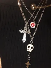 Collar de cadena con dije de Cruz para hombres y mujeres, Gargantilla gruesa, regalo de joyería